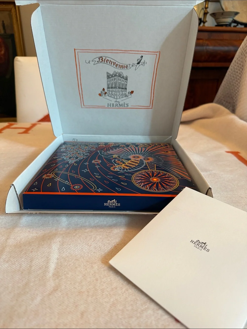 HERMES Jungle Love Rainbow Scarf,New with Receipt & 3 Boxes Robert Dallet Design